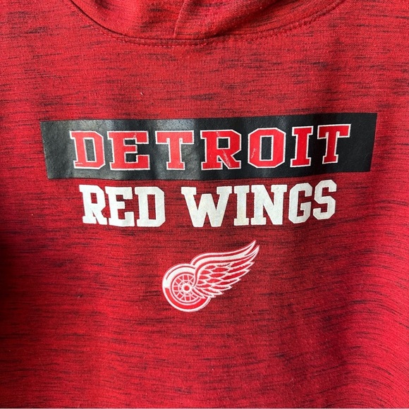 NHL Detroit Red Wings Long Tunic Length Hooded Sweatshirt - Picture 2 of 10
